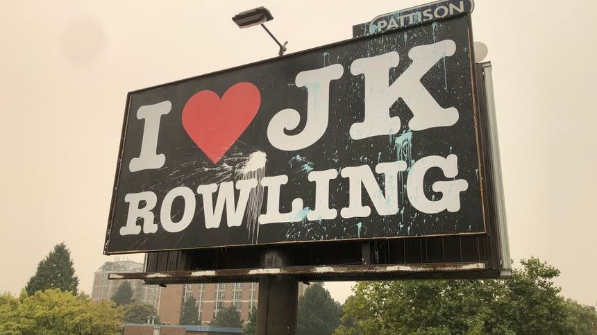 JK Rowling billboard