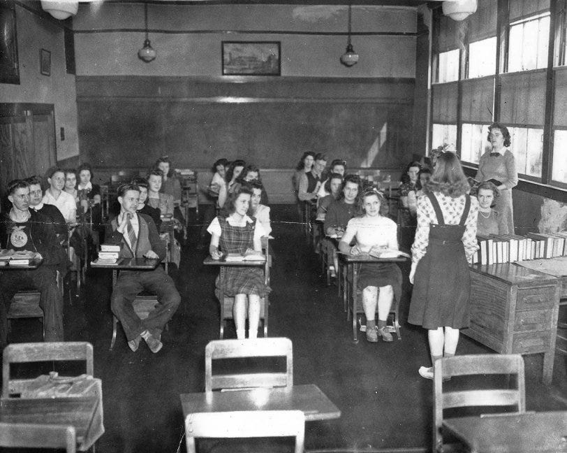 1940s Classroom | Shorpy Old Photos | Framed Prints