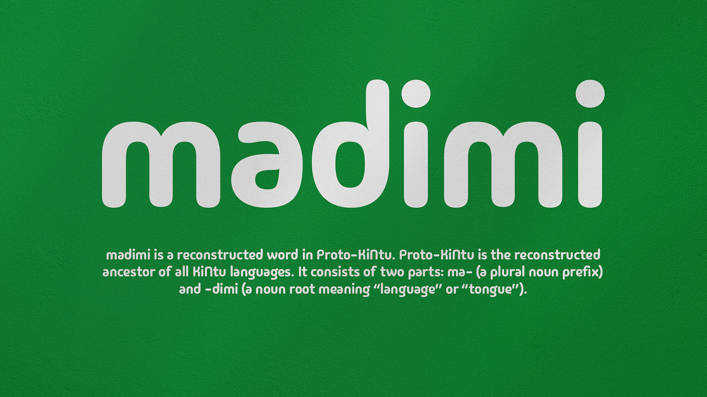 Madimi One typeface by Taurai Valarie Mtake - TaVaTake
