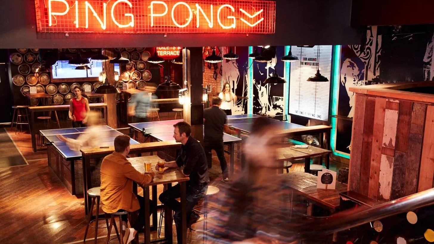 ping pong eatertainment 