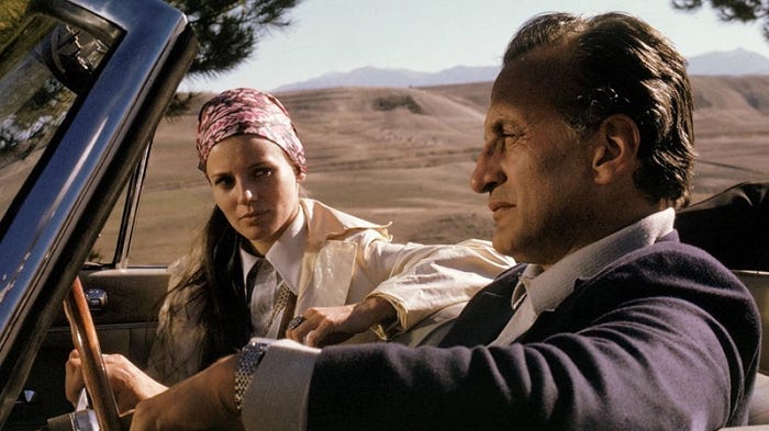 George C. Scott e Trish Van Devere em The Last Run de Richard Fleischer