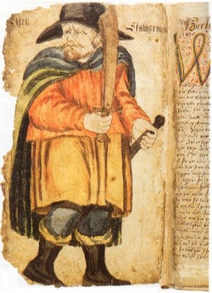 Egill Skallagrímsson in a 17th-century manuscript of Egil’s Saga