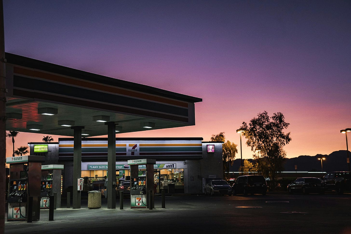 Gas station with 7-11