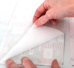 How to use Bondaweb step 8 - backing paper
