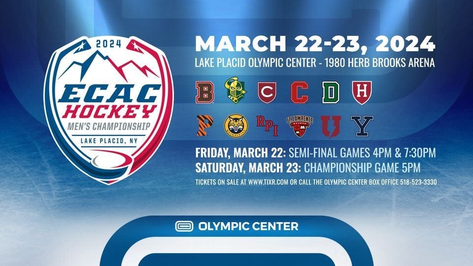 2024 ECAC Men's Hockey Championship, Lake Placid Olympic Center, 22 March  2024 | AllEvents.in
