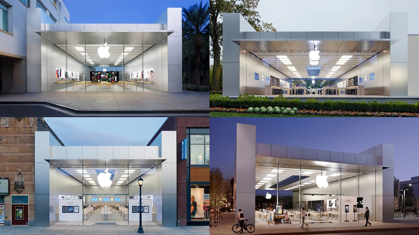 The family of Apple Stores visually consistent with Apple Bondi.