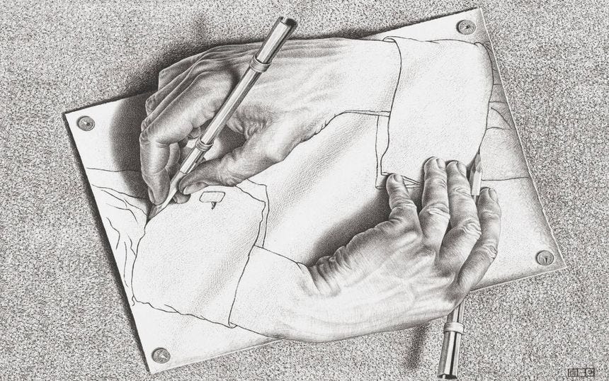 drawing hands