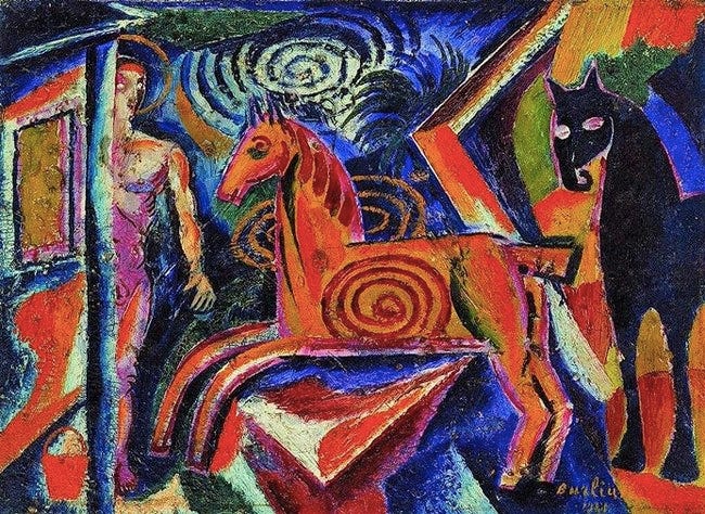 Carousel, une peinture de Davyd Burliuk