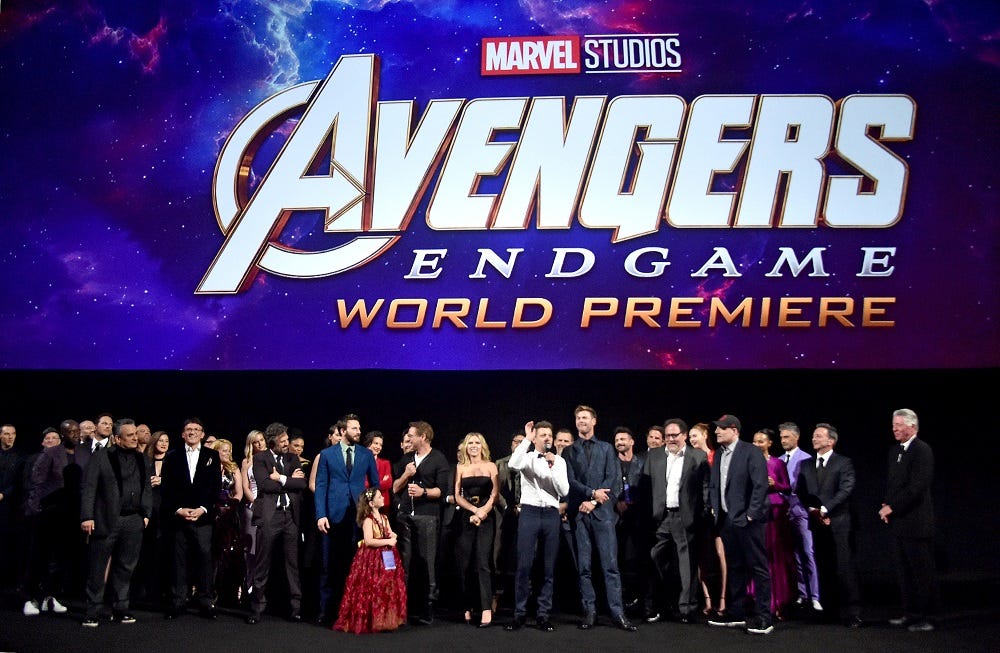 Avengers Endgame movie premiere in Hollywood with full cast.