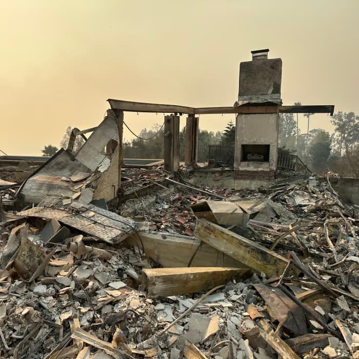 The author’s house in Pacific Palisades, Calif., after it was destroyed by fire this week.