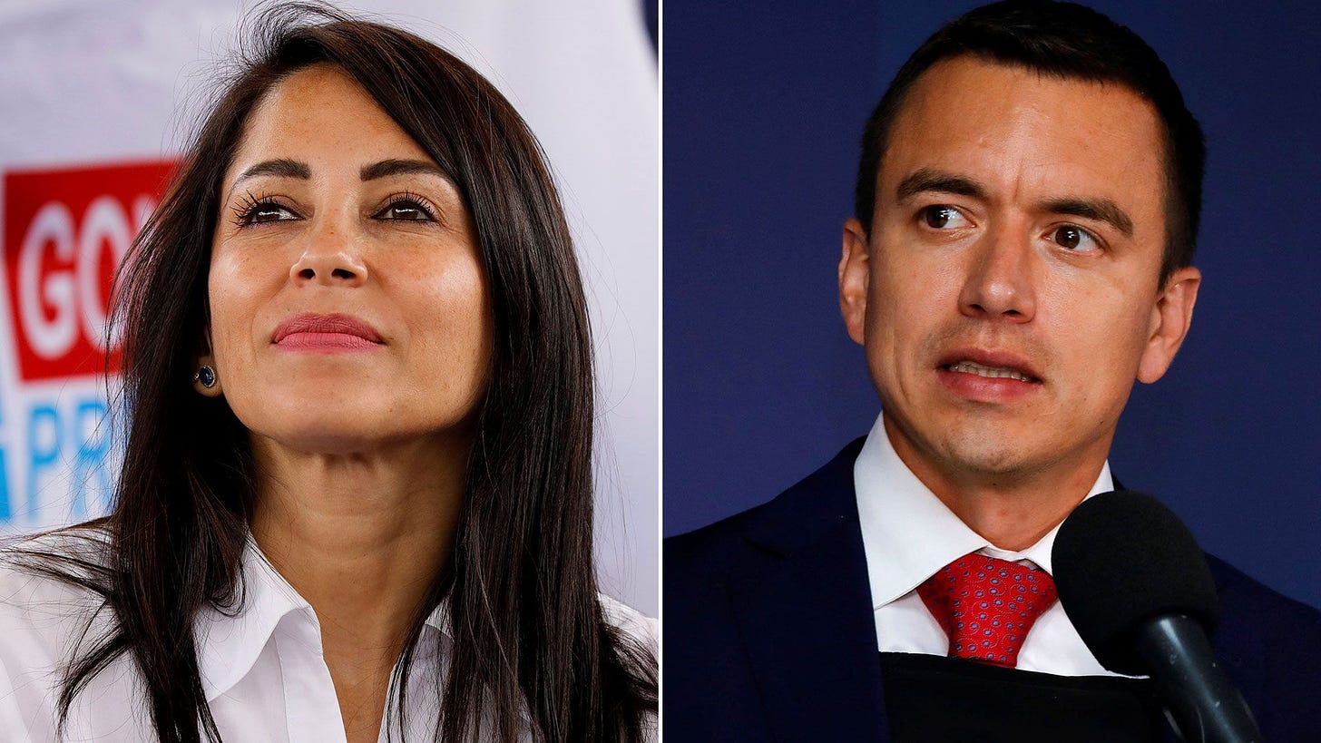 Campaña presidencial en Ecuador: Daniel Noboa ofreció un bono para  embarazadas y Luisa González se reunió con mujeres líderes en Galápagos -  Infobae