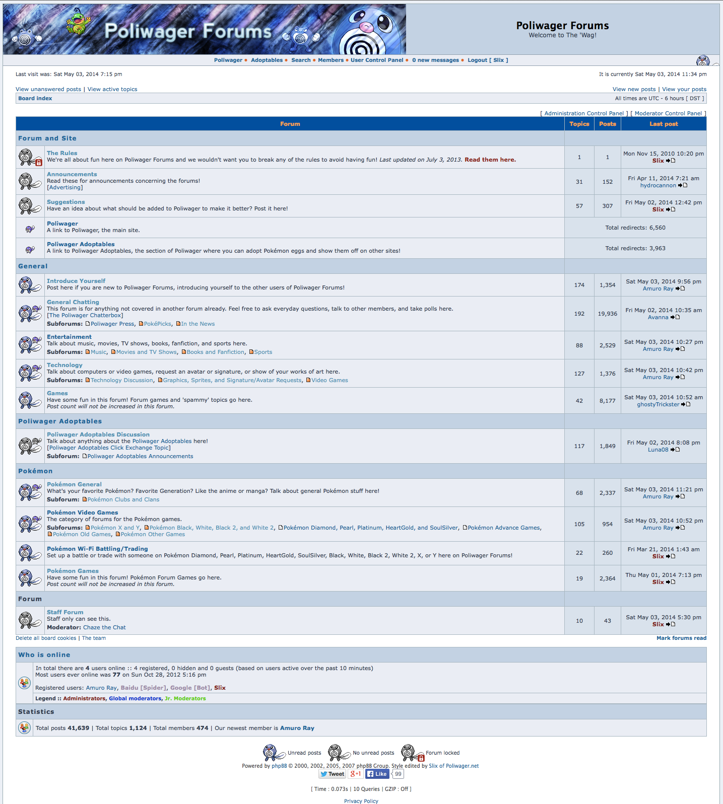The Poliwager forums from May 2014