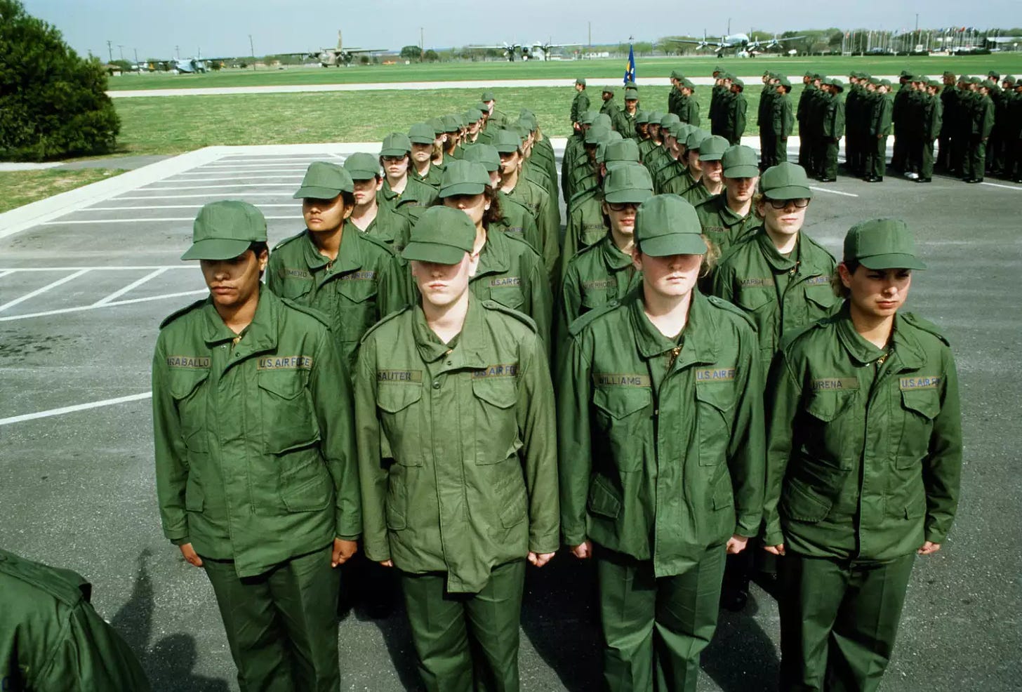 soldiers standing in formation