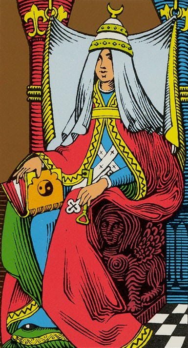 The High Priestess - Oswald Wirth Tarot | Tarot, Baraja de tarot, Sacerdote