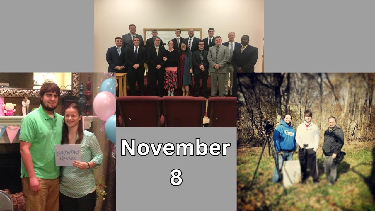Pictures taken in different years all on November 8.