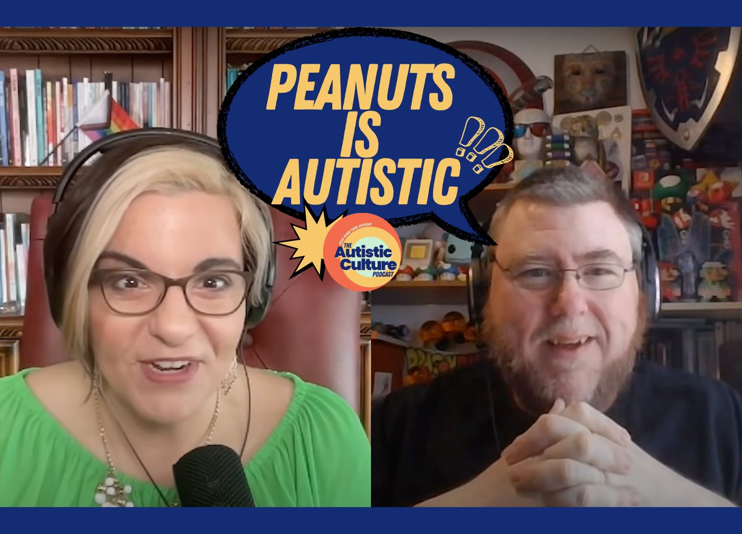 Listen to Autistic podcast hosts discuss: Peanuts is Autistic Autism Podcast | Was Charles Schulz on the Autism Spectrum?  Listen in to learn about the Autistic characters in his Autistic cartoon.  From Linus to Lucy, find out how the characters in Charlie Brown Christmas Tree, and the comic strip, exemplify Autistic traits.  If you're a fan you might just start wondering: "Am I autistic too?"