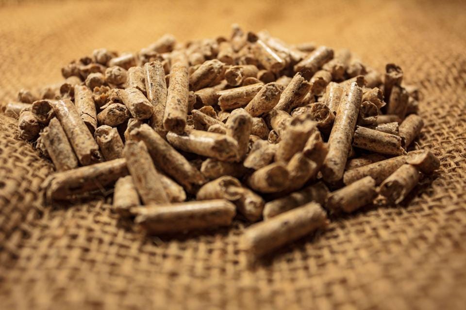 Wood pellets as a regenerative energy source