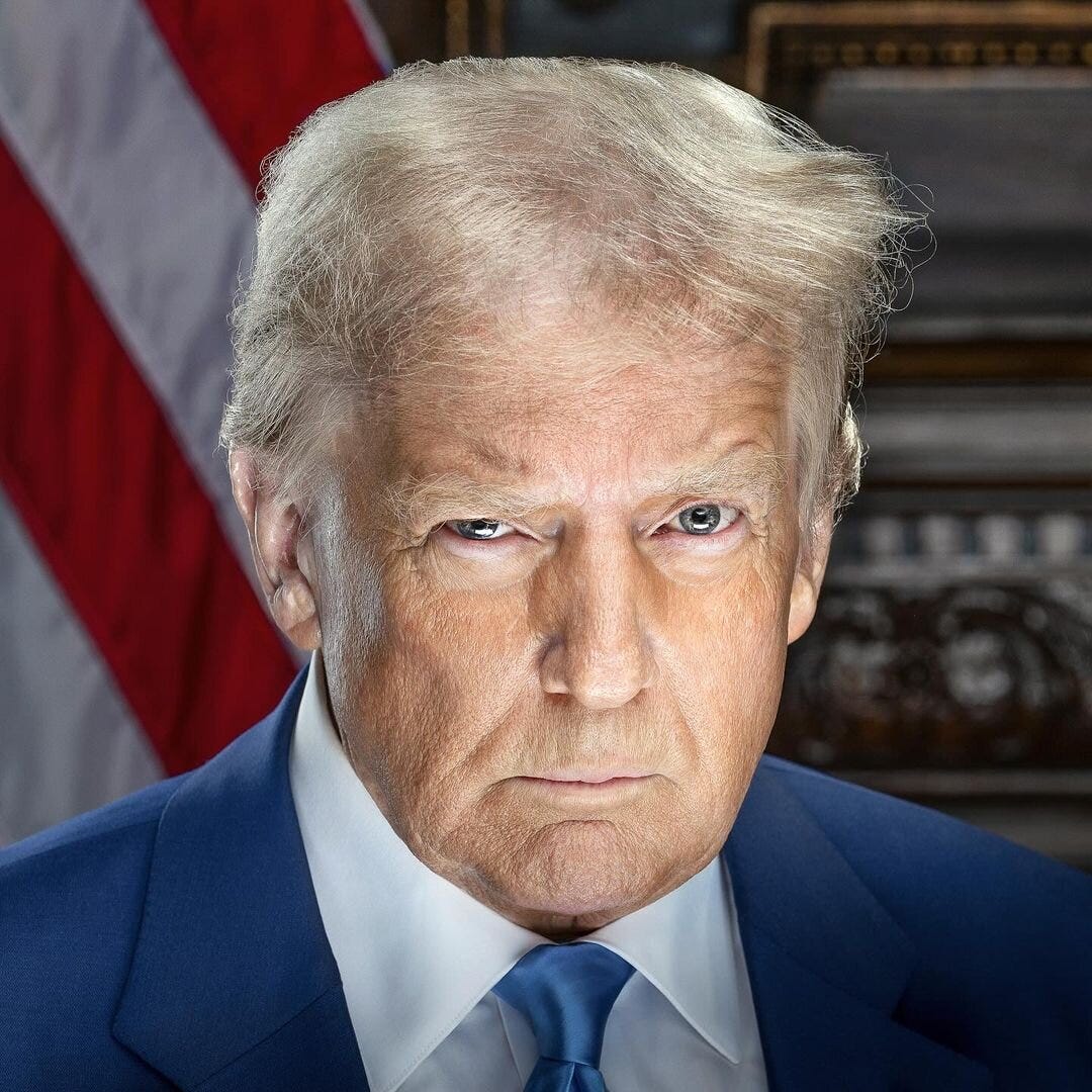 Por qué Trump sale tan serio en su retrato oficial? - The New York Times