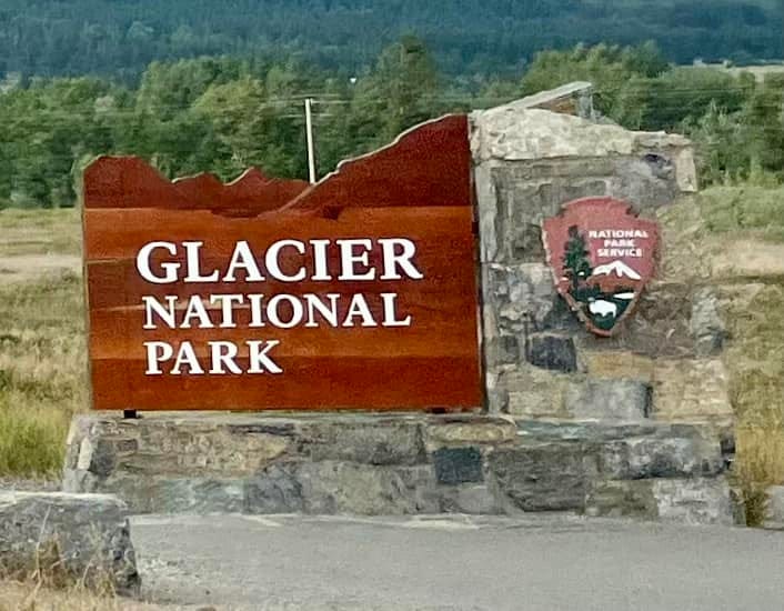 Glacier National Park sign