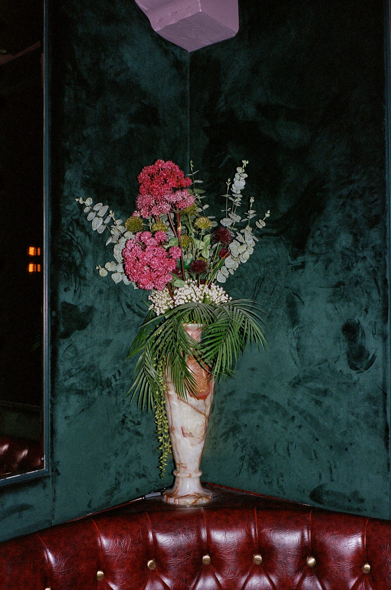 A floral arrangement in LDV's lounge