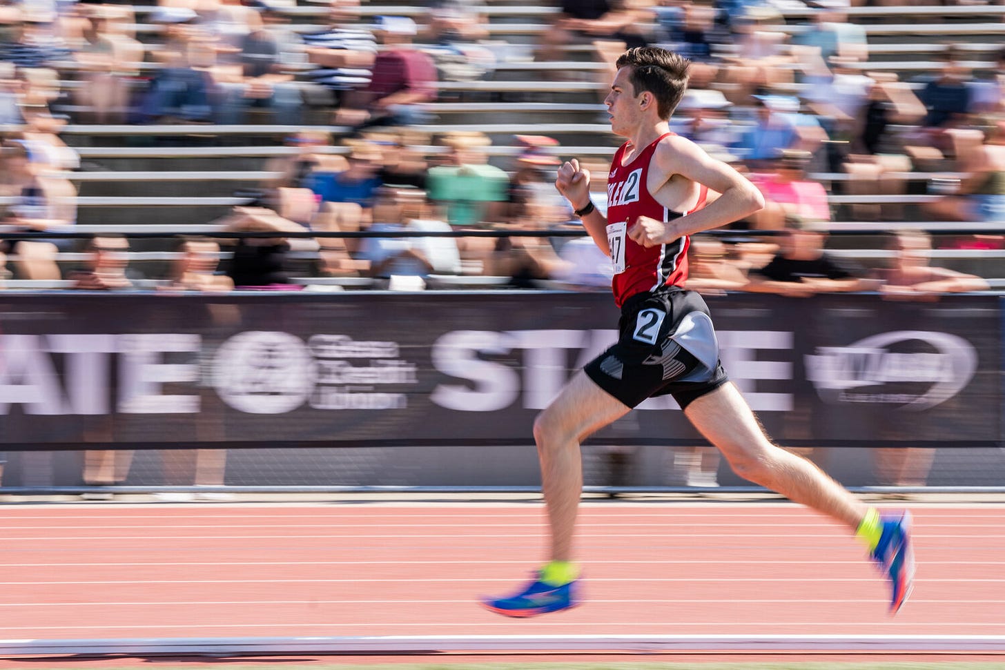 Toledo's Treyton Marty runs the boys 3200-meter on the final day of the 1B/ 2B/1A State Track and Field Championships at Zaepfel Stadium in Yakima on Saturday, May 31. Toledo's Treyton Marty runs the boys 3200-meter on the final day of the 1B/ 2B/1A State Track and Field Championships at Zaepfel Stadium in Yakima on Saturday, May 31.