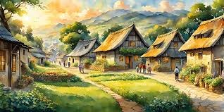 Painting of a Village Scene: Vastu Benefits for Your Home | ArtFactory