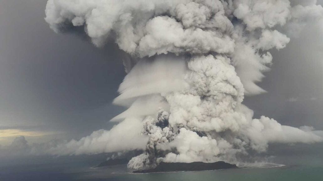 The Hunga Tonga-Hunga Ha’apai Eruption: A Global Impact - Map Arkansas and Oklahoma