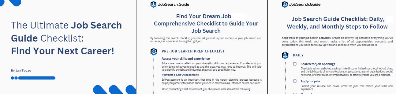 what am I doing wrong in my job search checklist