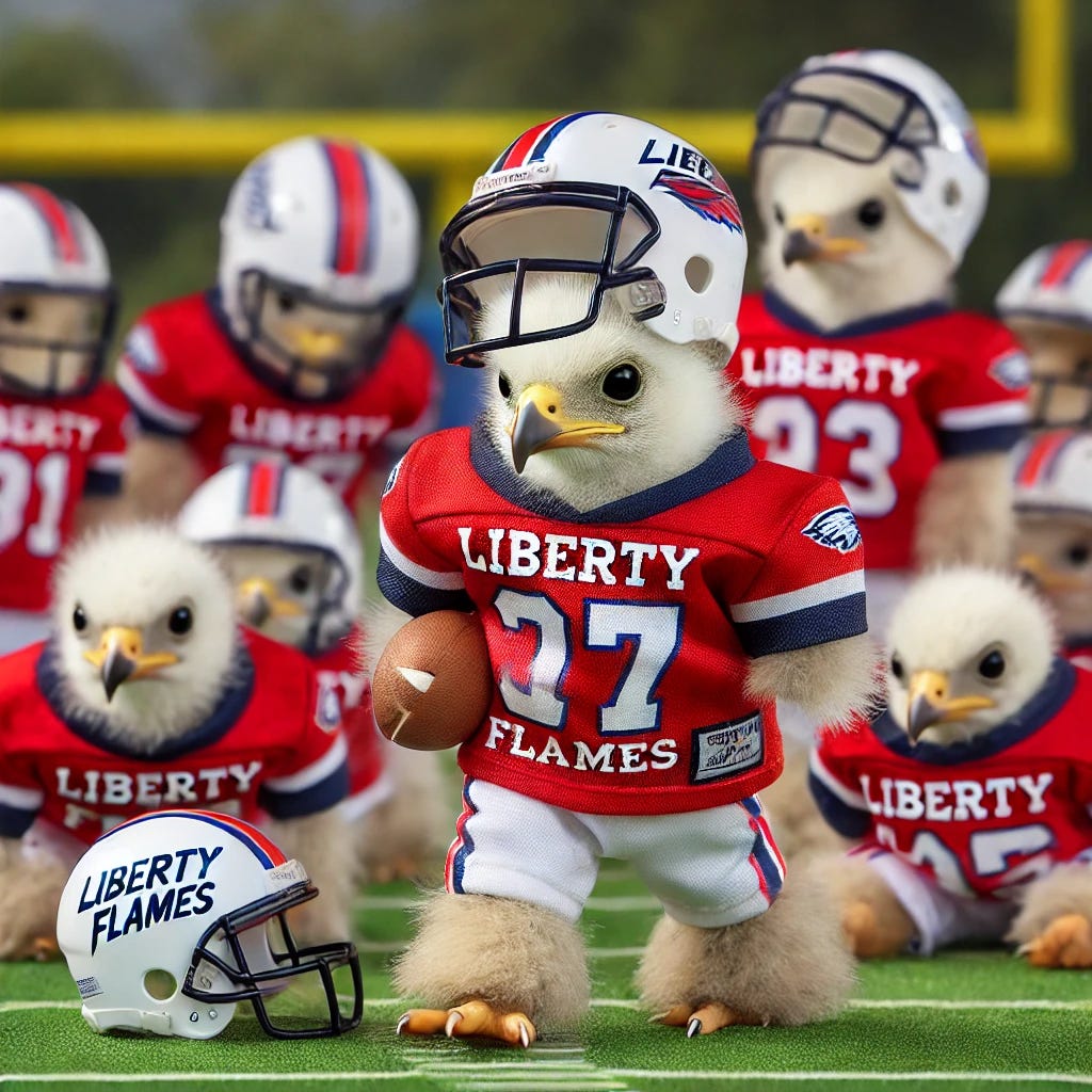 Liberty Flames Football Team Loses to Unidentified High School Squad