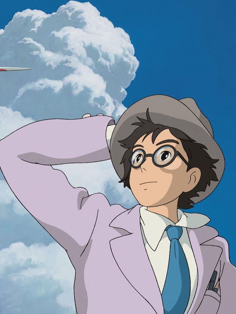 A screenshot from the film The Wind Rises