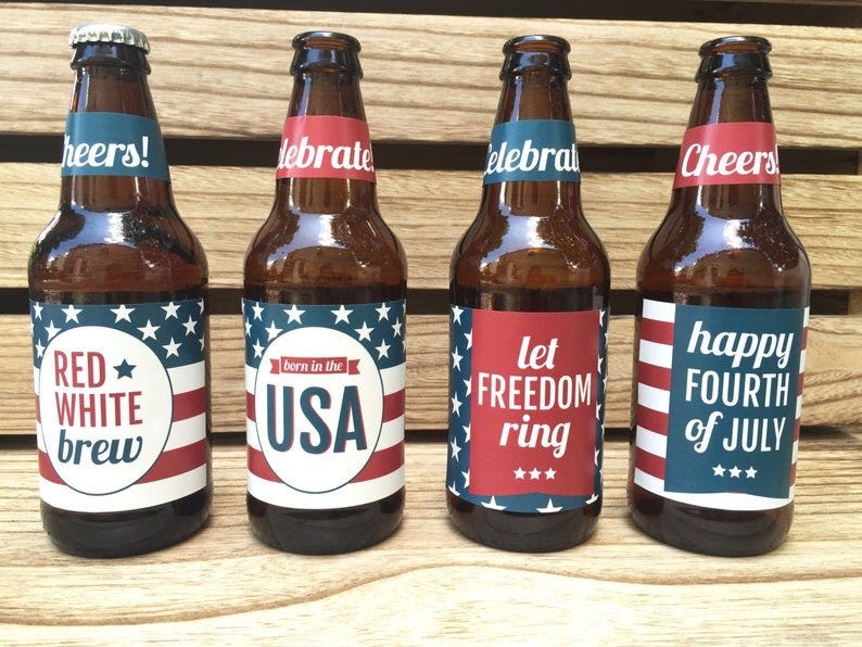 Fourth of July Beer Labels — Paprika Paperie