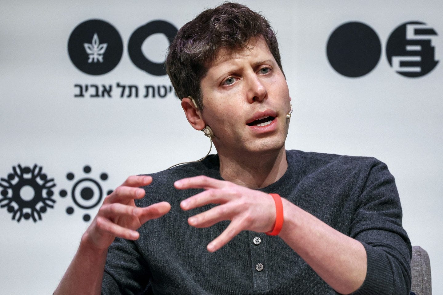 Sam Altman, US entrepreneur, investor, programmer, and founder and CEO of artificial intelligence company OpenAI, speaks at Tel Aviv University in Tel Aviv on June 5, 2023. Sam Altman, US entrepreneur, investor, programmer, and founder and CEO of artificial intelligence company OpenAI, speaks at Tel Aviv University in Tel Aviv on June 5, 2023.