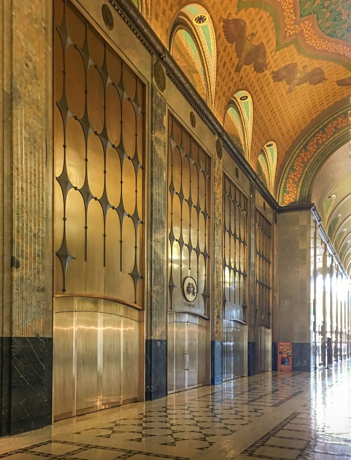 The interior of the Fisher Building in Detroit, Michigan.