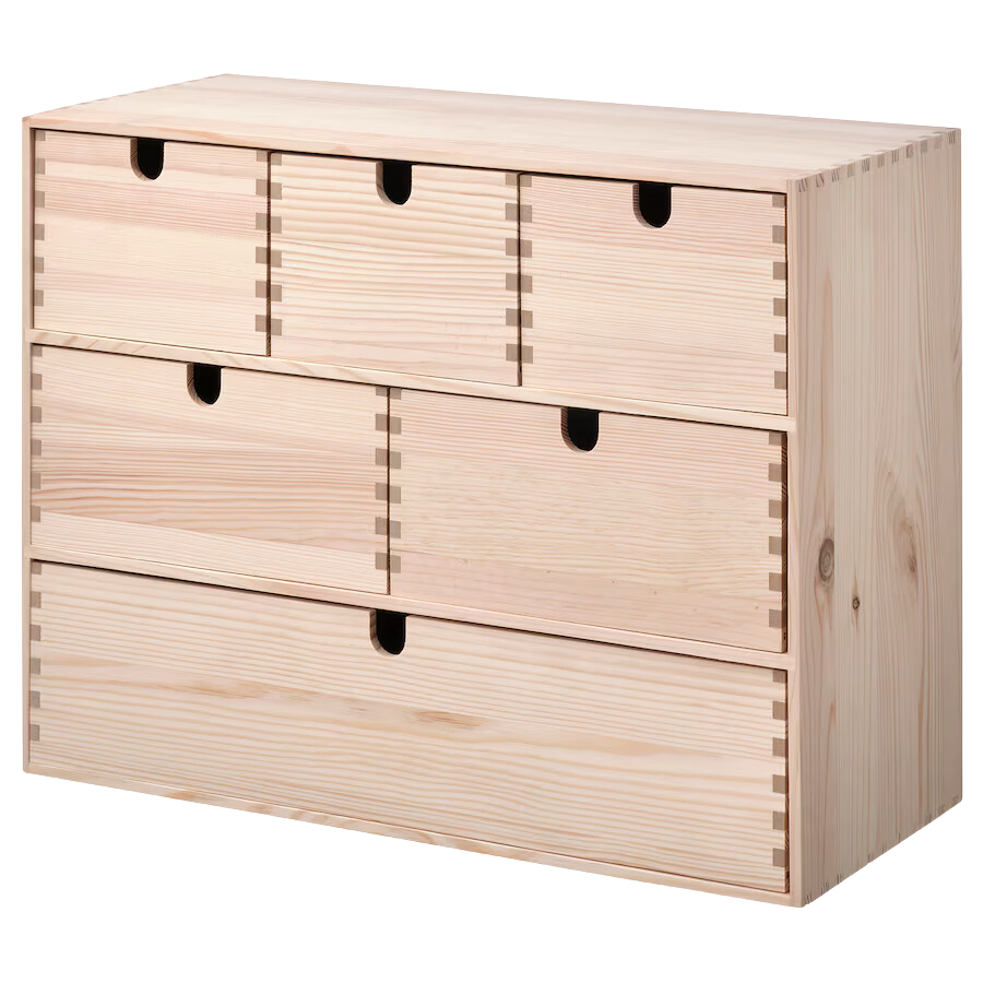 Photo du petit meuble de rangement Moppe de Ikea.