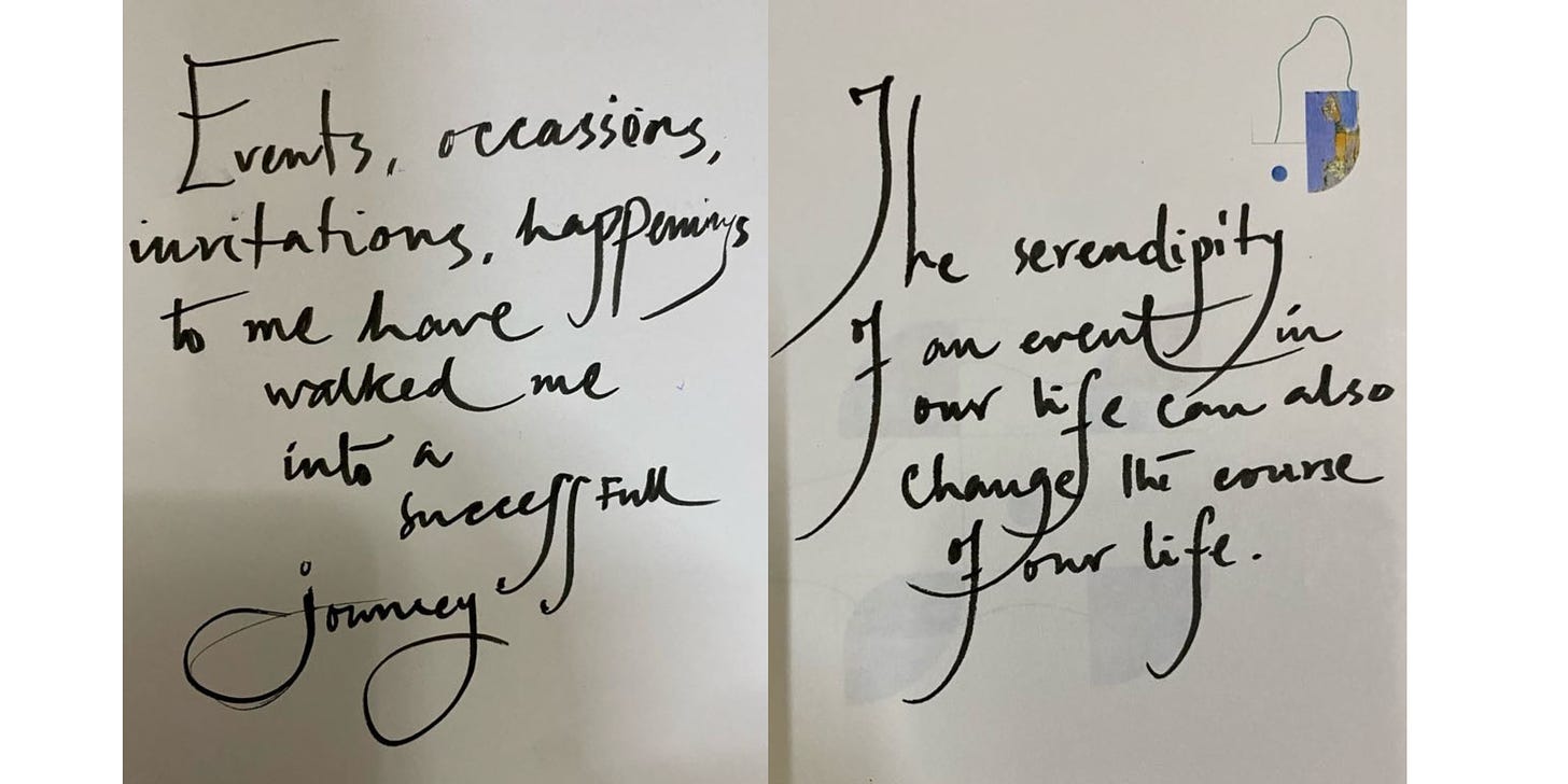 Pages from a diary saying how events and occasions can lead someone into a new and beautiful journey 