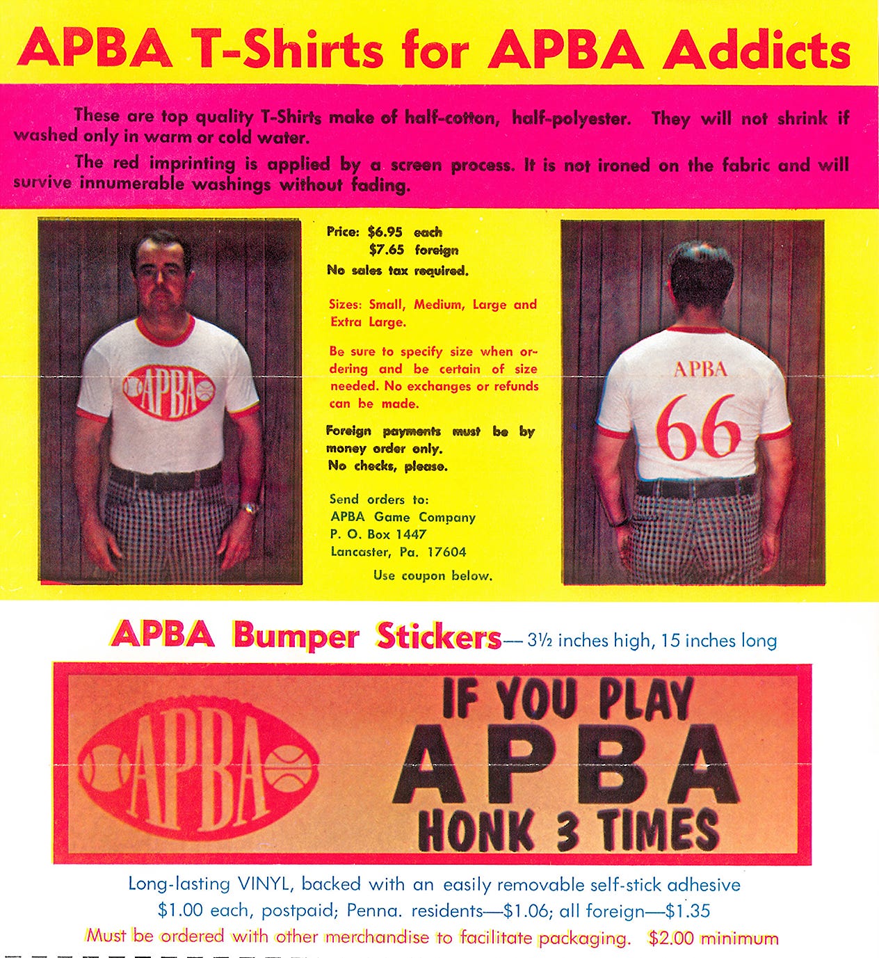 APBA T-shirt Ad