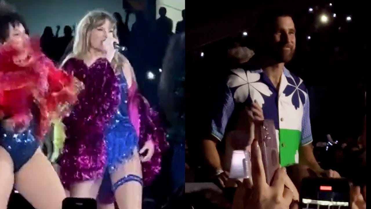 Karma is the guy on the Chiefs': Taylor Swift sings to Travis Kelce