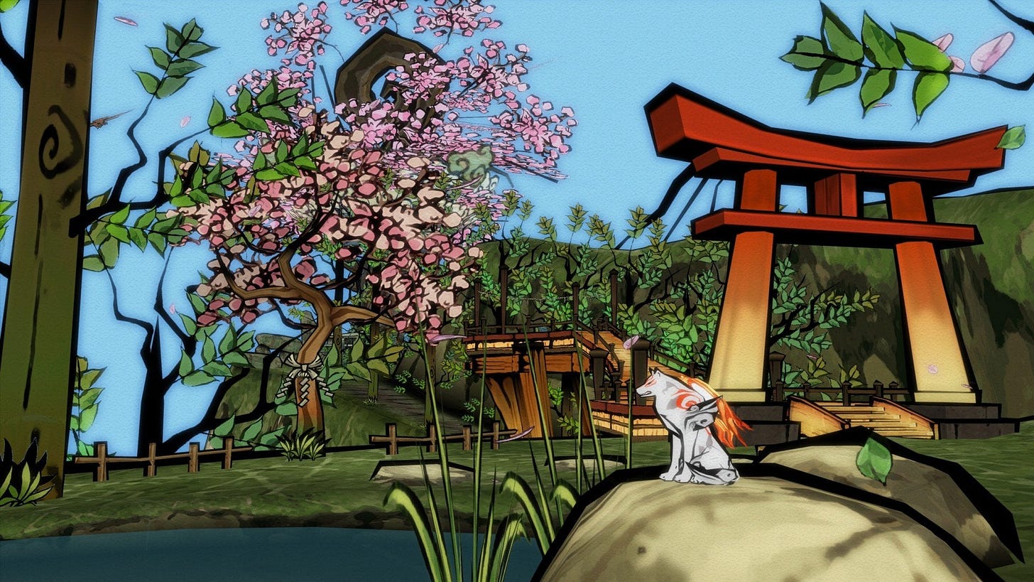 I found some high-resolution screenshots that make great wallpapers. : r/ Okami