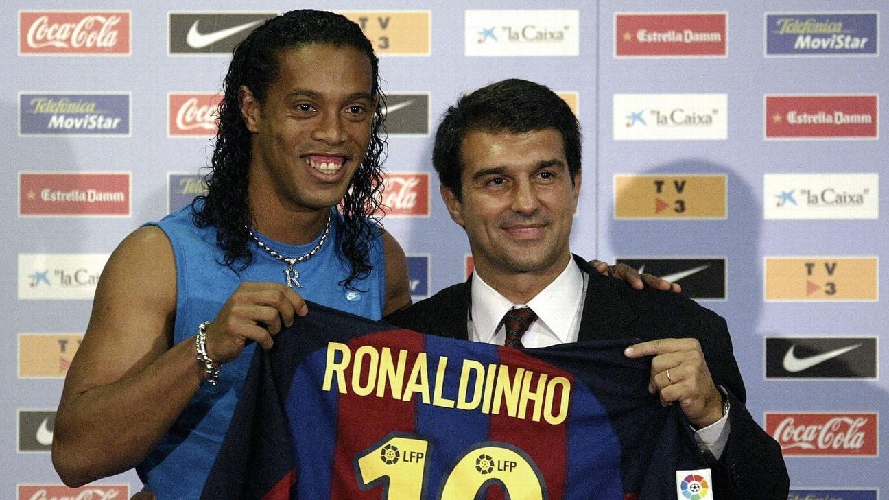 Laporta sacó a Ronaldinho del PSG y comenzó una 'época dorada' en  Barcelona; ahora intenta evitar que PSG haga lo mismo con Messi - ESPN
