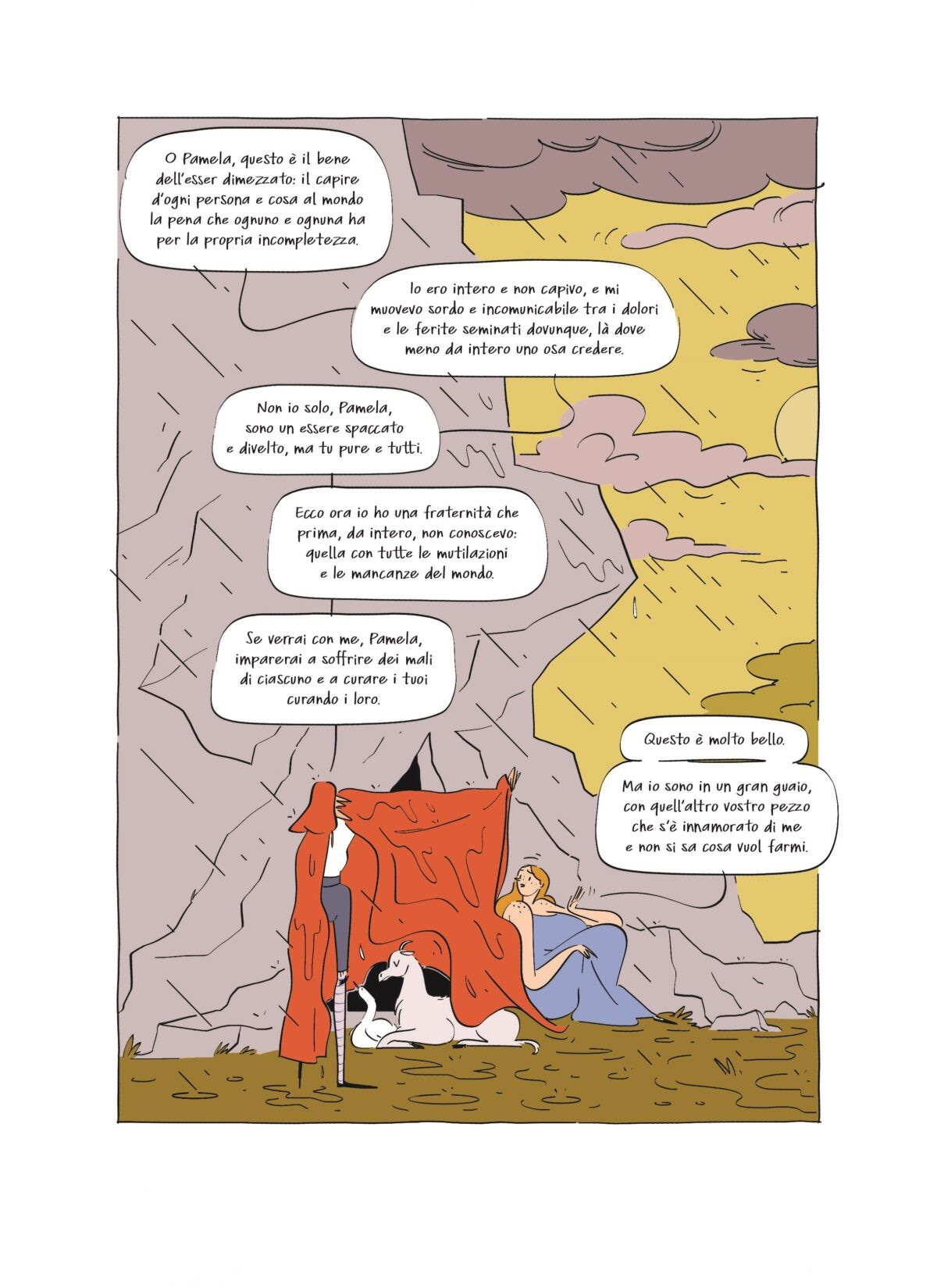 pagina interna de il visconte dimezzato adattamento a fumetti di lorenza natarella del romanzo di italo calvino