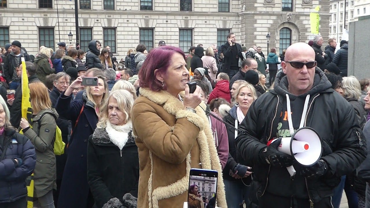 Anna de Buisseret speaks at London Freedom March, 18 December 2021