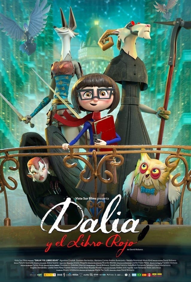 Dalia y el libro rojo David Bisbano Argentina Brasil Colombia Ecuador España Perú animación póster cartel afiche oficial