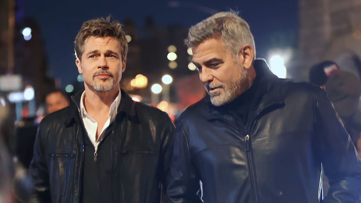 Brad Pitt Shares Classy Moment With George Clooney on 'Wolves' Set