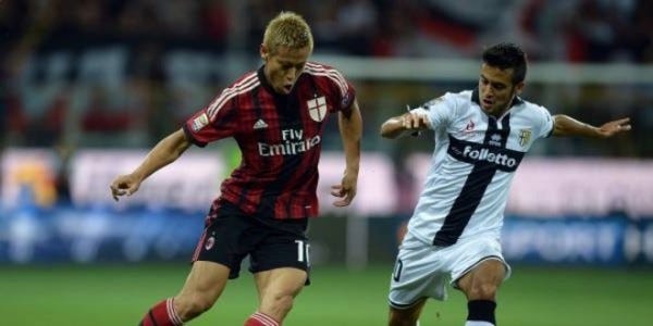 milan beats parma serie a soccer 2015 images