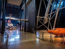 Bell X-1 Glamorous Glennis on temporary display at the Steven F. Udvar-Hazy  Center. The X-1 and other artifacts from the Milestones of Flight gallery  have been moved to Dulles to accommodate renovations