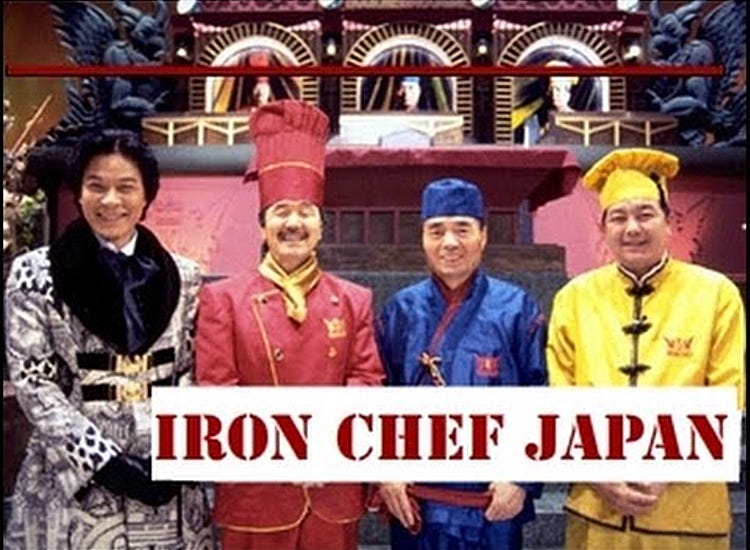 The four Iron Chefs from the original Iron Chef Japan.