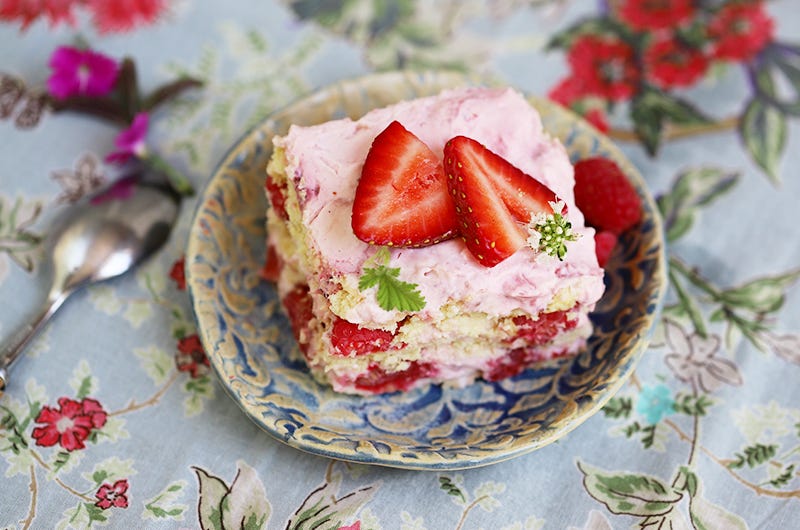 No Bake Strawberry Cream Cheese Icebox Cake, Abby Dodge, Cook the Vineyard