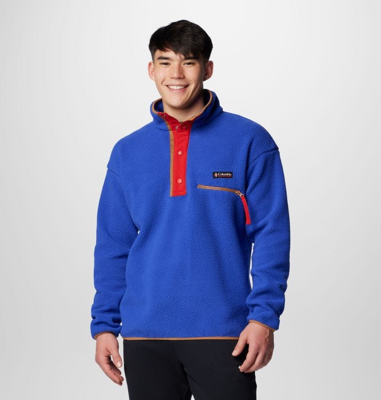 Men's Helvetia II Half Snap Fleece Pullover, Color: Clematis Blue, image 1