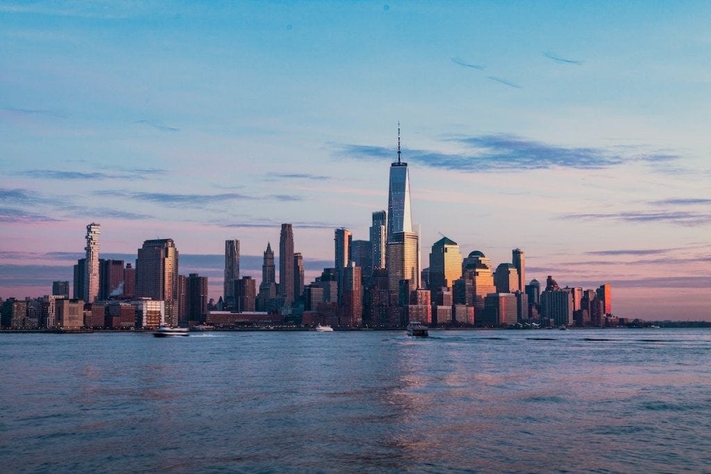 The contemporary New York City skyline