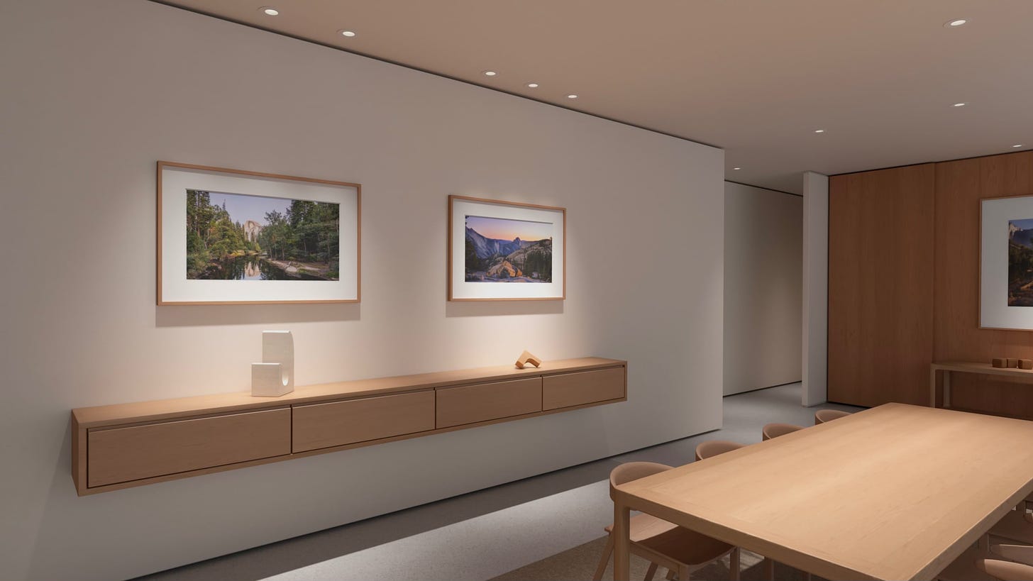 Conference Room Environment details in Keynote on Apple Vision Pro.